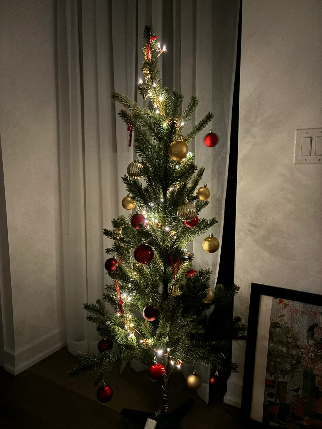 Christmas Tree with Lights & Ornaments