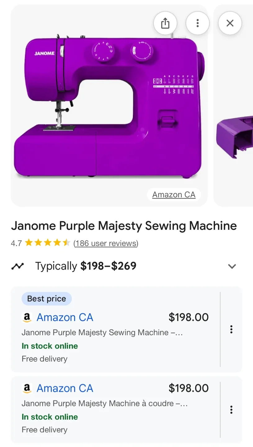 Janome 525B Sewing Machine - Purple image indicator(5)