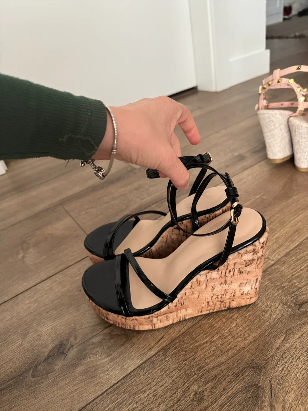 Black Wedge Sandals - Size 36 image indicator(2)