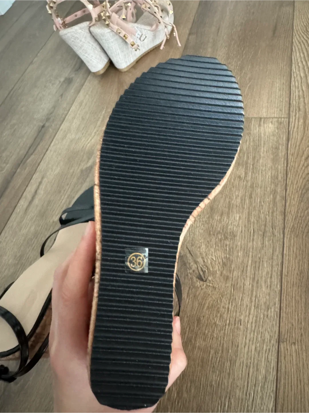 Black Wedge Sandals - Size 36 image indicator(5)