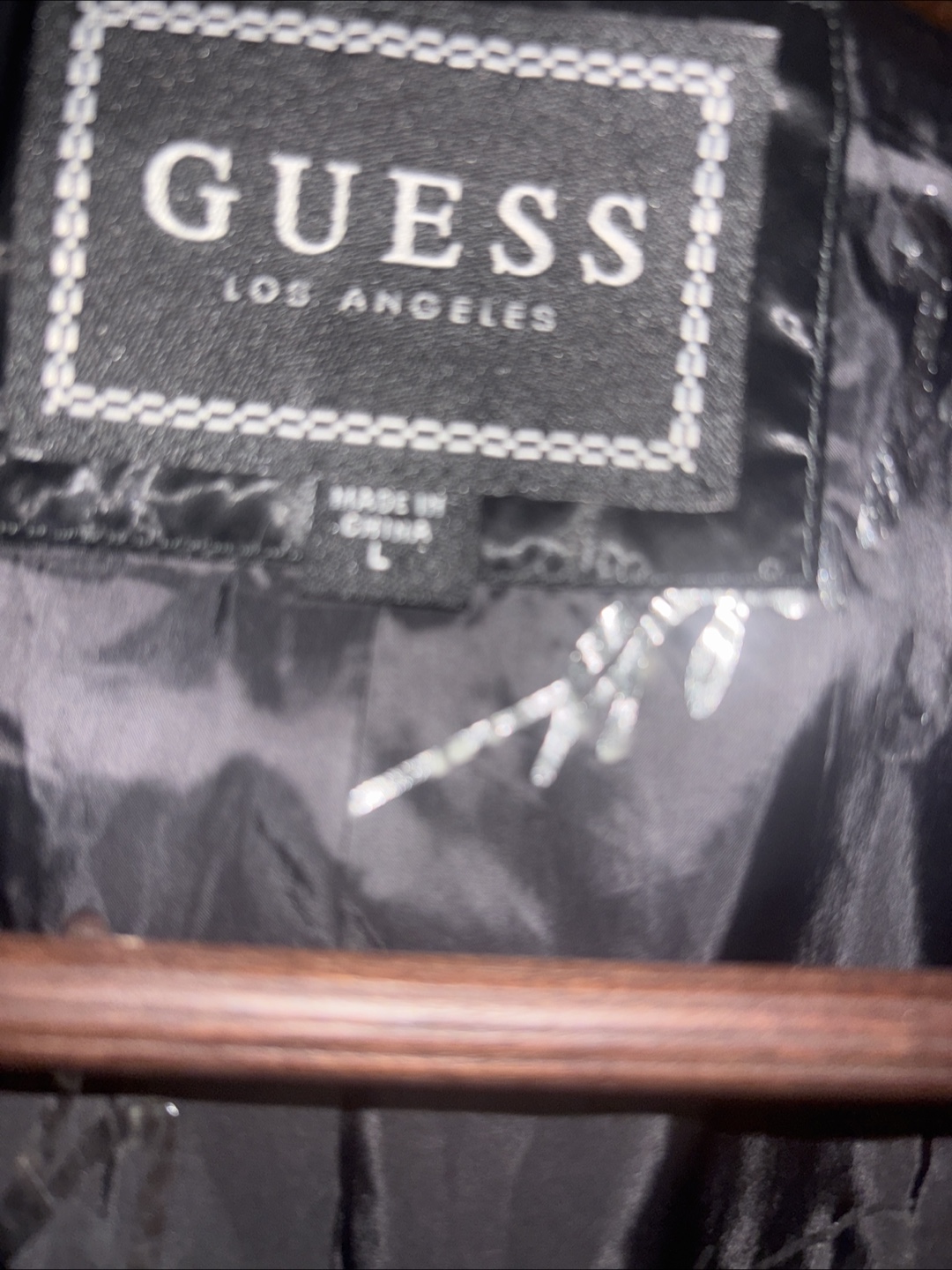 Guess Black Puffer Jacket with Faux Fur - Size L - photo 2