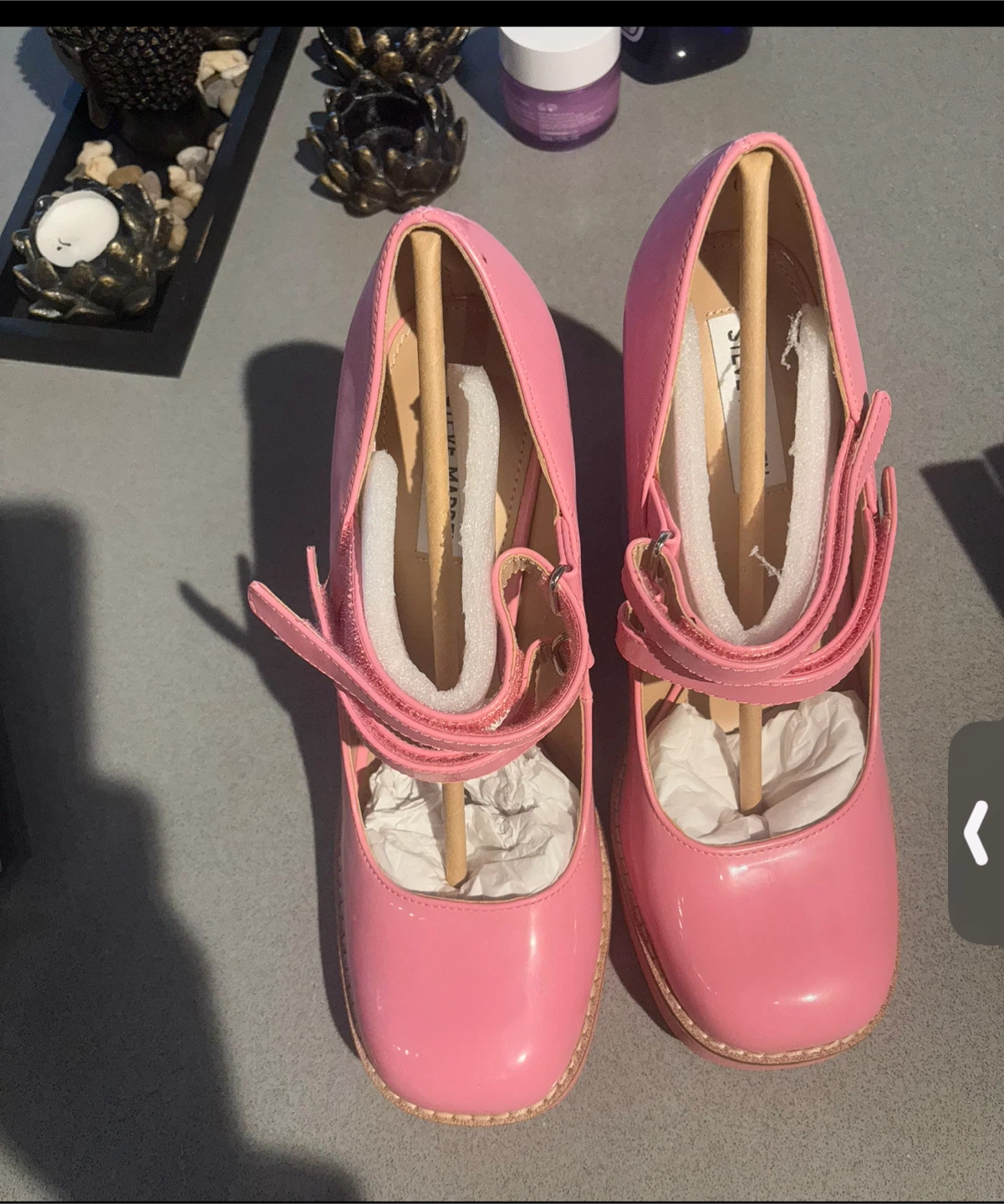 Steve Madden Pink Patent Platform Heels, Size 8 - photo 2