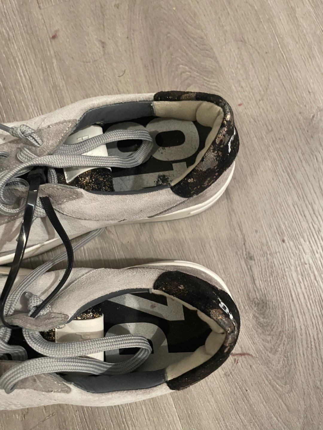 P448 Grey Suede Platform Sneakers, Size 9 - photo 2