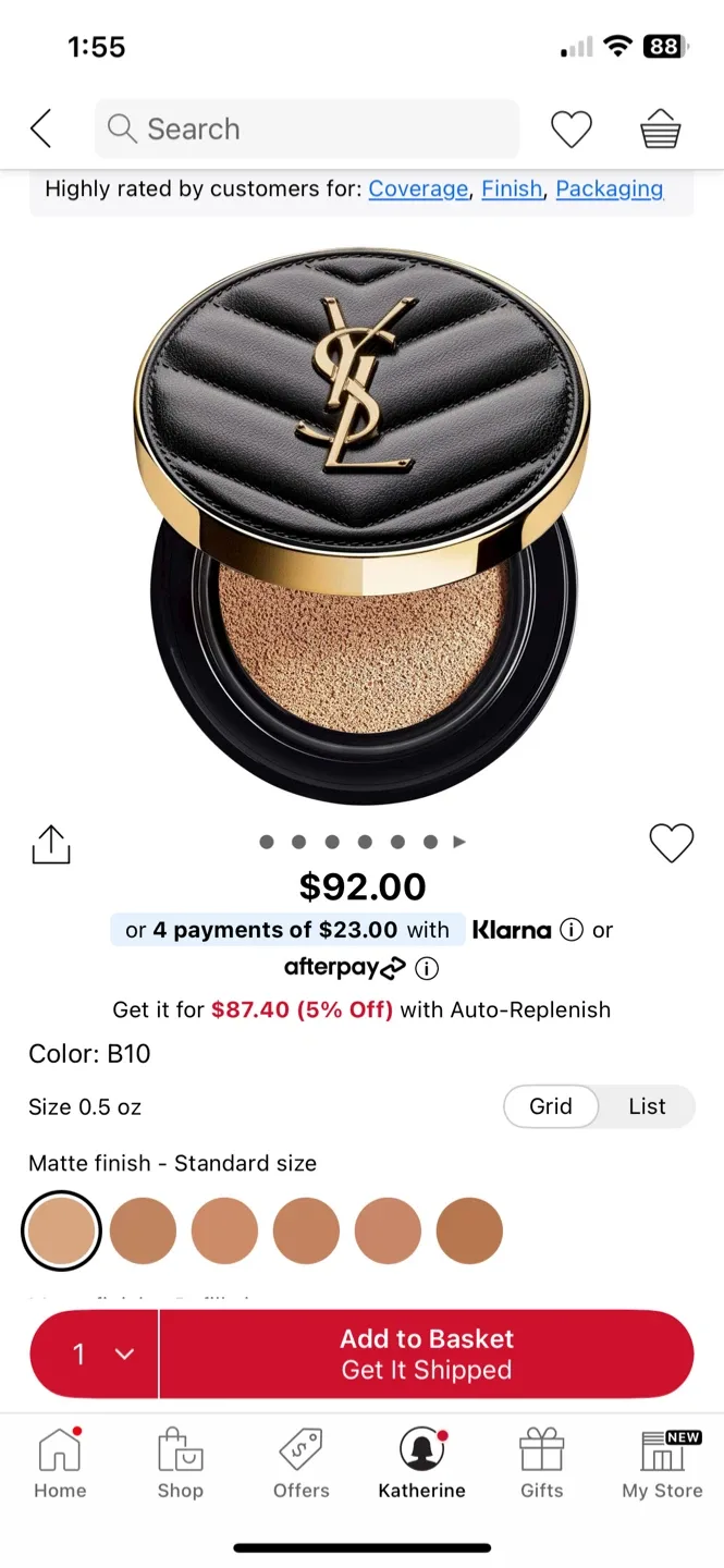 Yves Saint Laurent Le Cushion Encre De Peau - B10 image indicator(3)