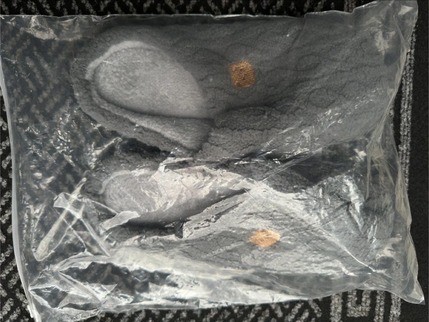 Brand new Grey Fuzzy Slippers - Size 7.5-8 image indicator(2)