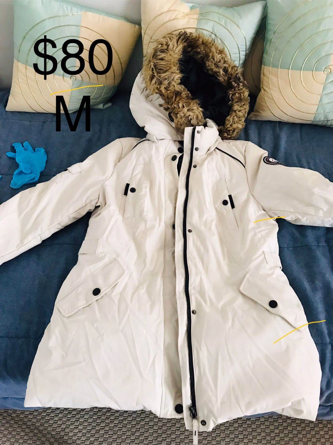 White Winter Parka - Size M