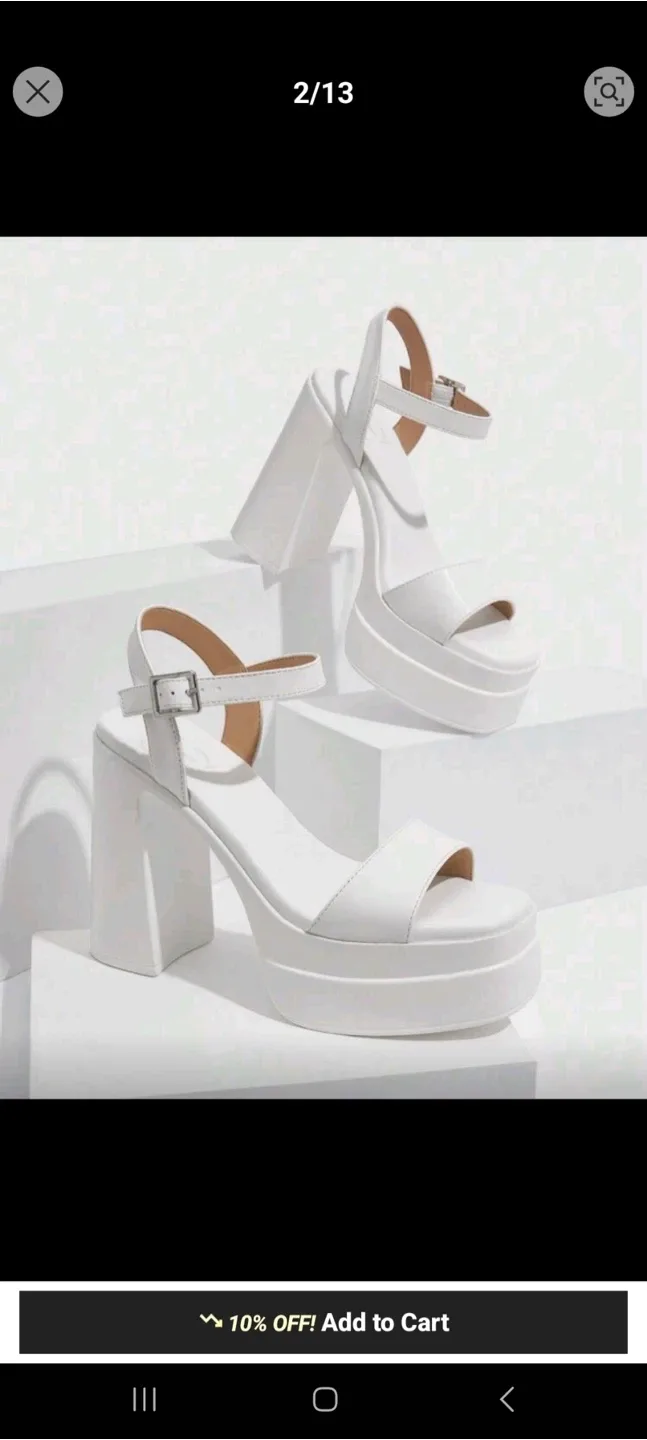 White platform heels NEW image indicator(2)