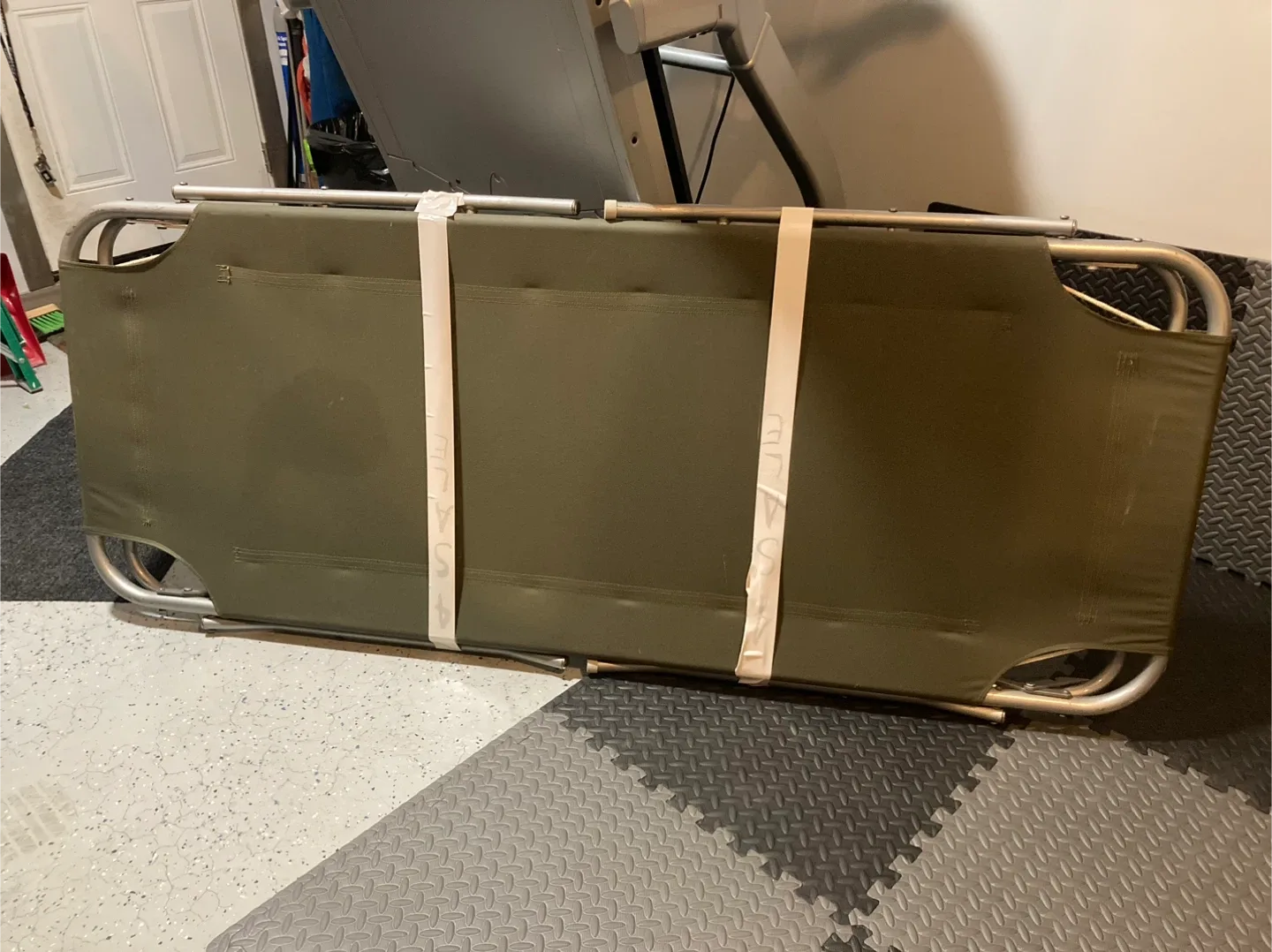 Folding Camping Cot - Olive Green