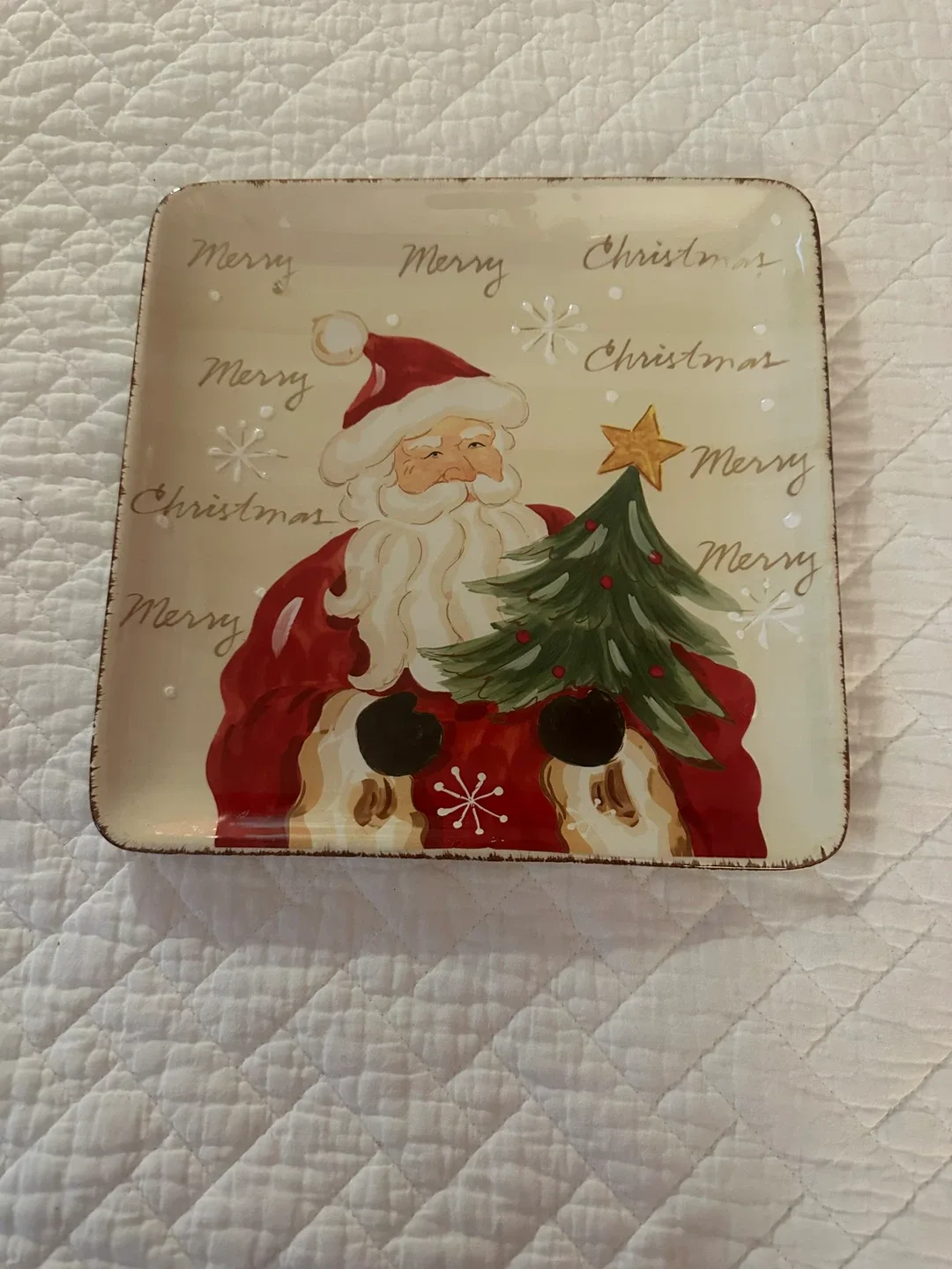 Holly Hill Christmas Santa Plate