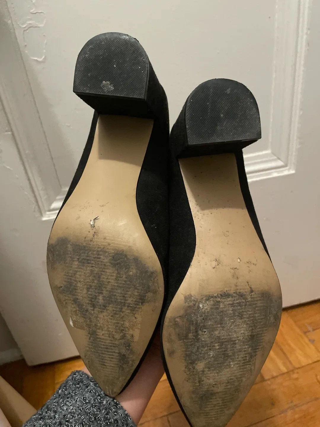 J.Crew Black Suede Heels - Size 6.5 image indicator(2)