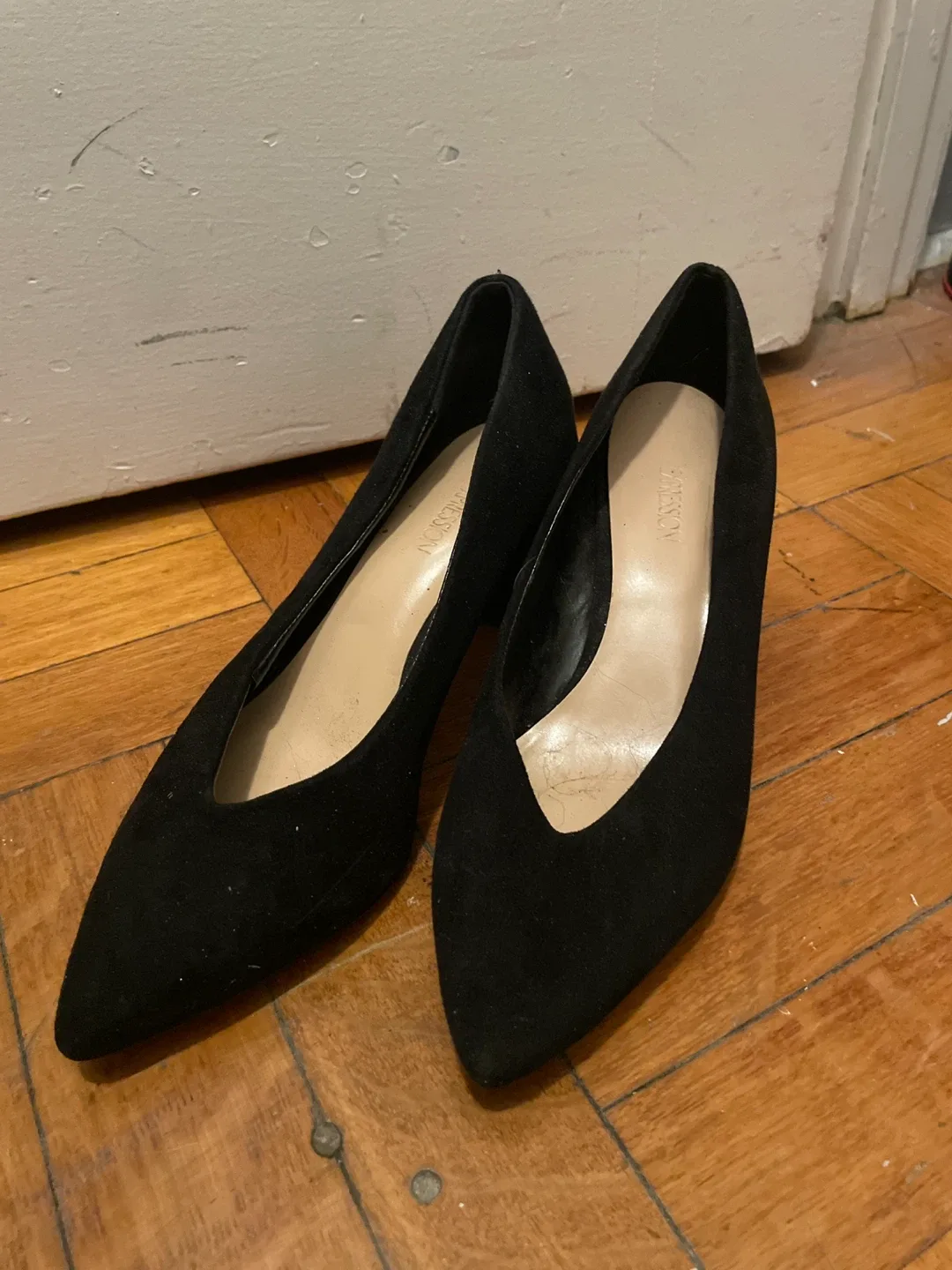 J.Crew Black Suede Heels - Size 6.5