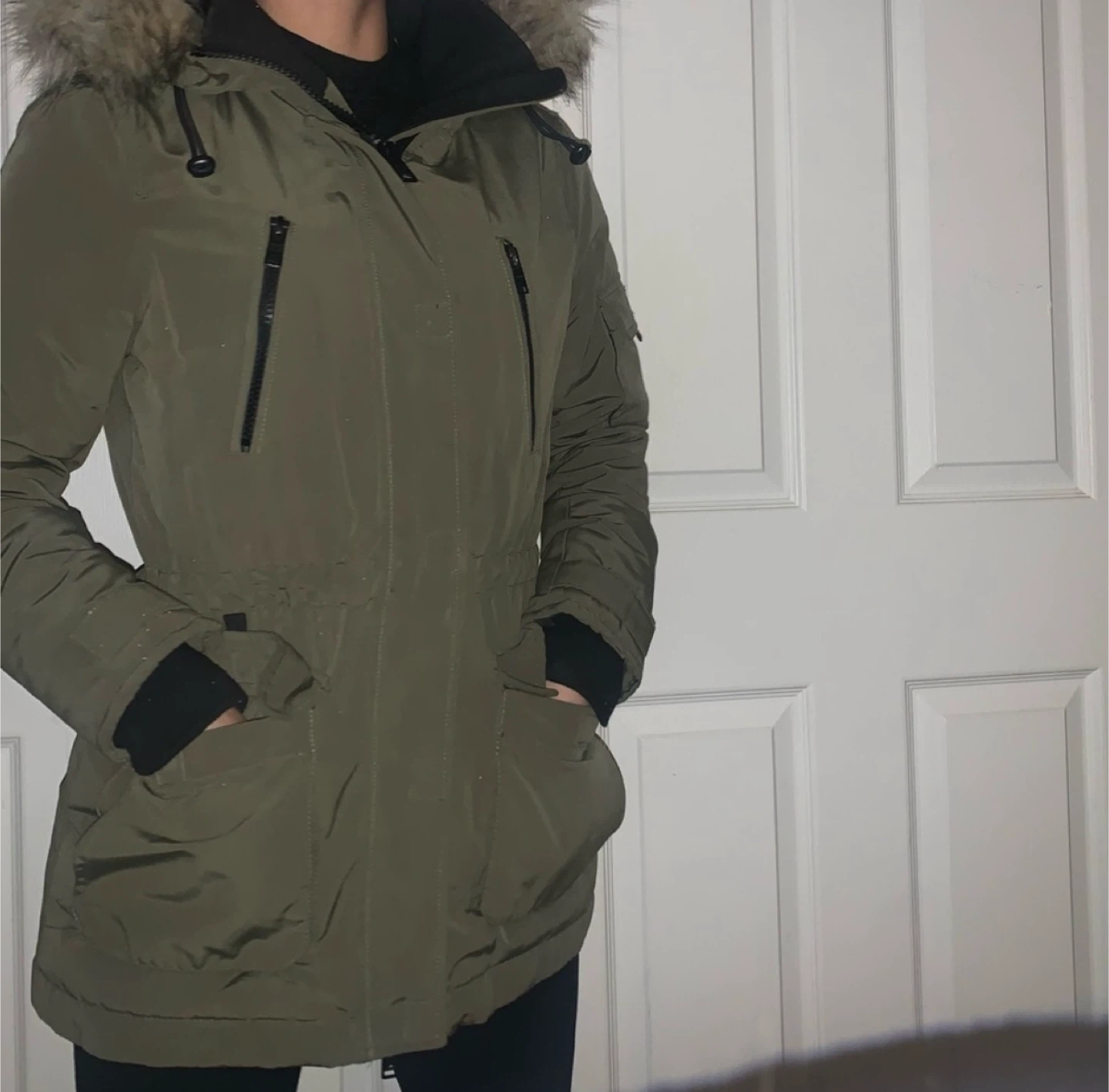 Garage Olive Green Winter Parka size small