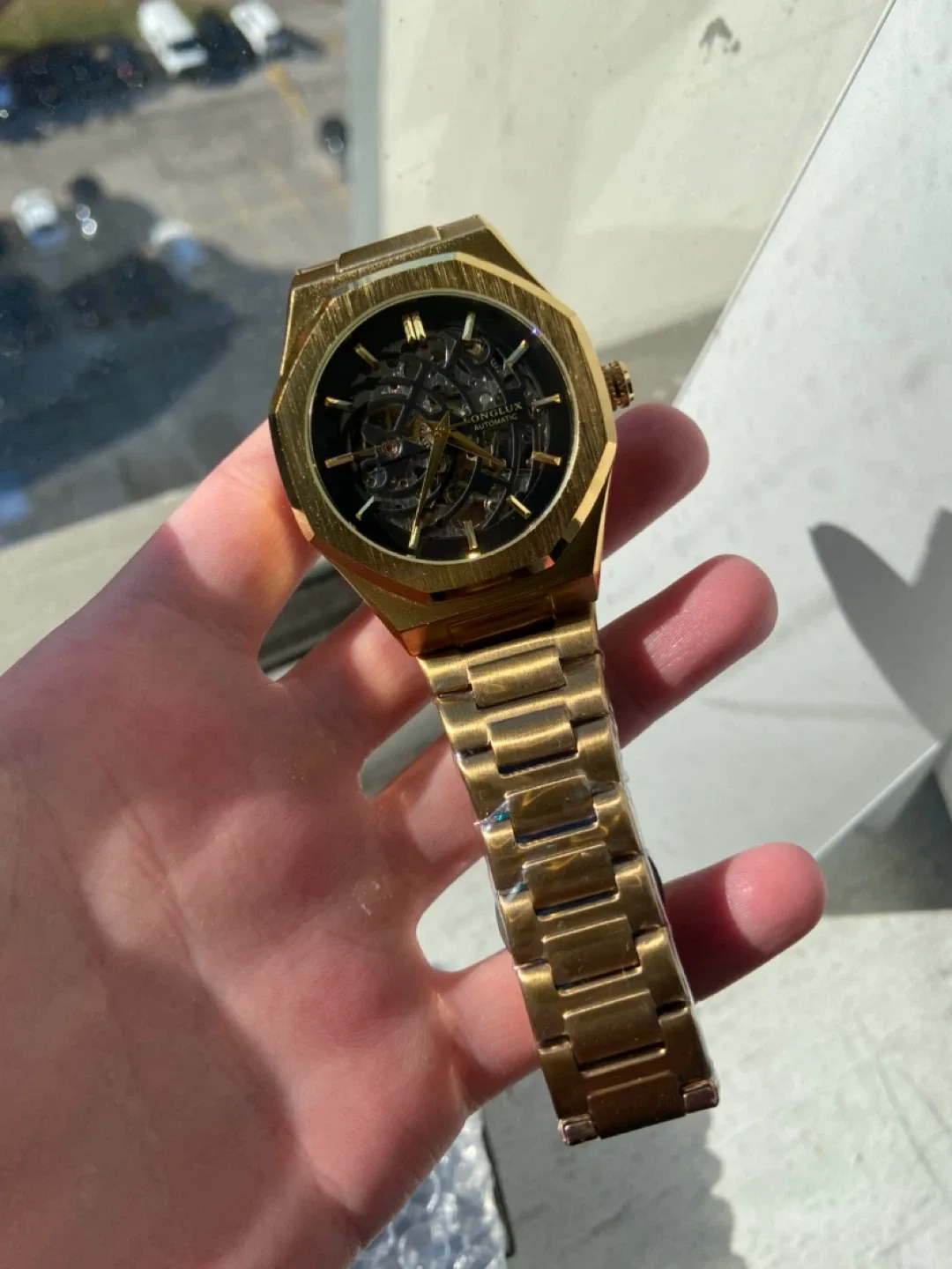 Automatic Gold Skeleton Watch image indicator(3)
