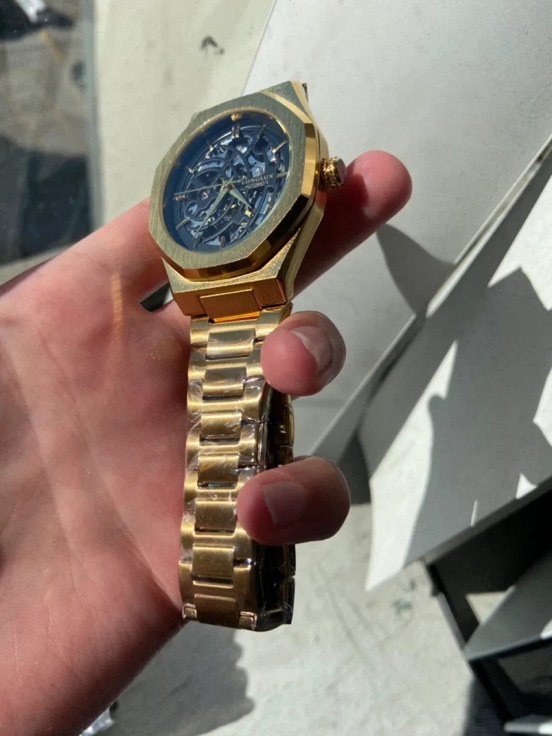 Automatic Gold Skeleton Watch image indicator(5)