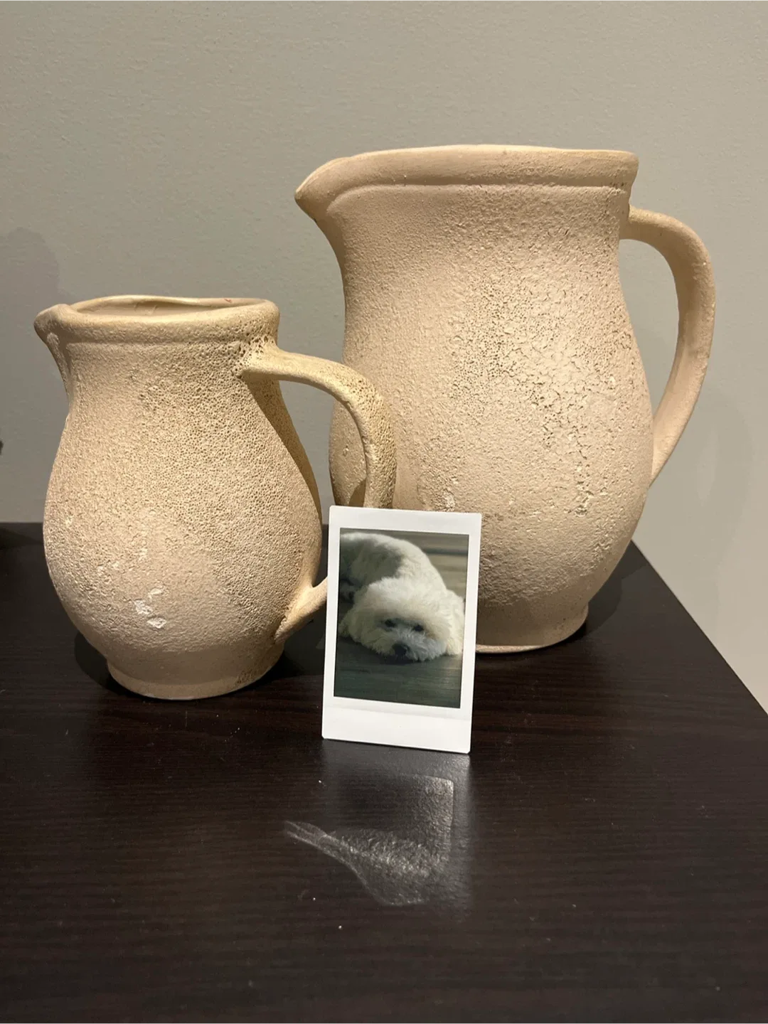 Rustic ceramic pitcher set image indicator(3)