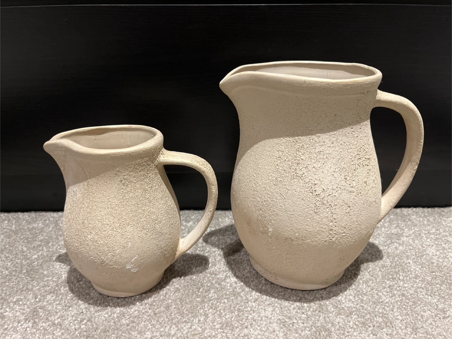 Rustic ceramic pitcher set
