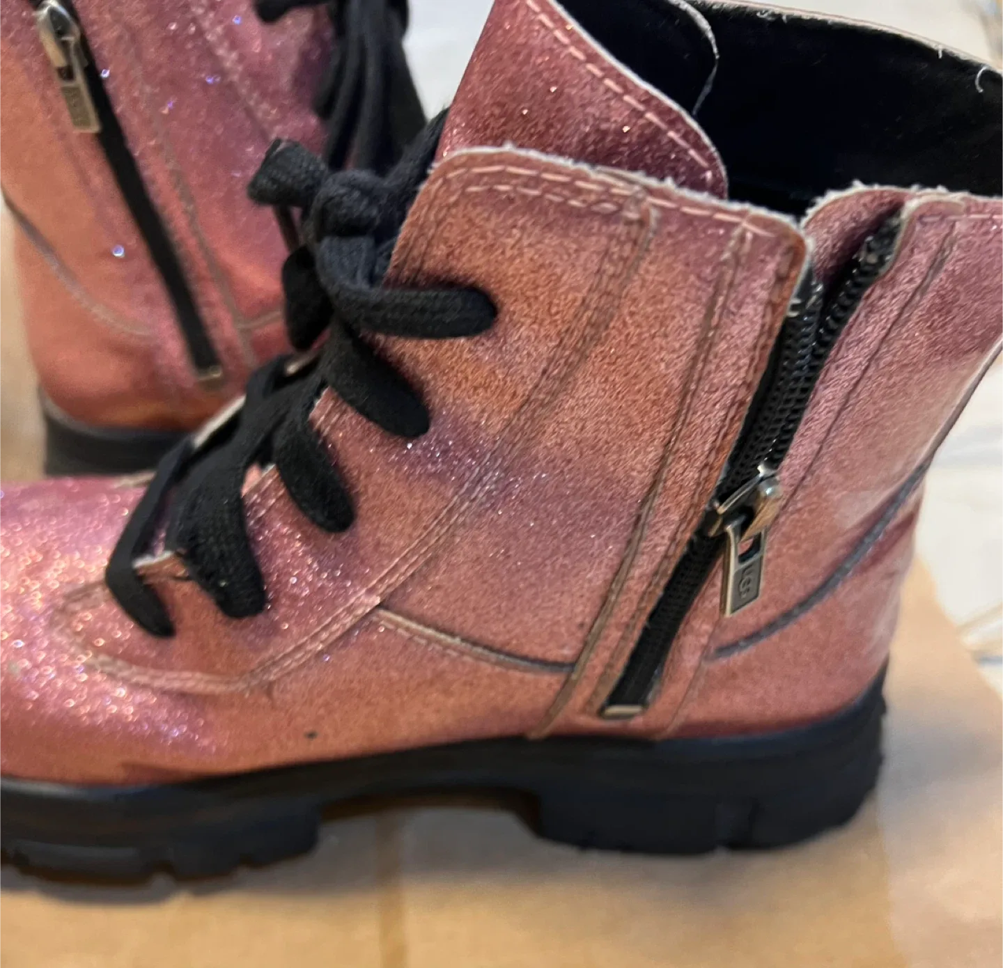 UGG Pink Glitter Boots image indicator(3)