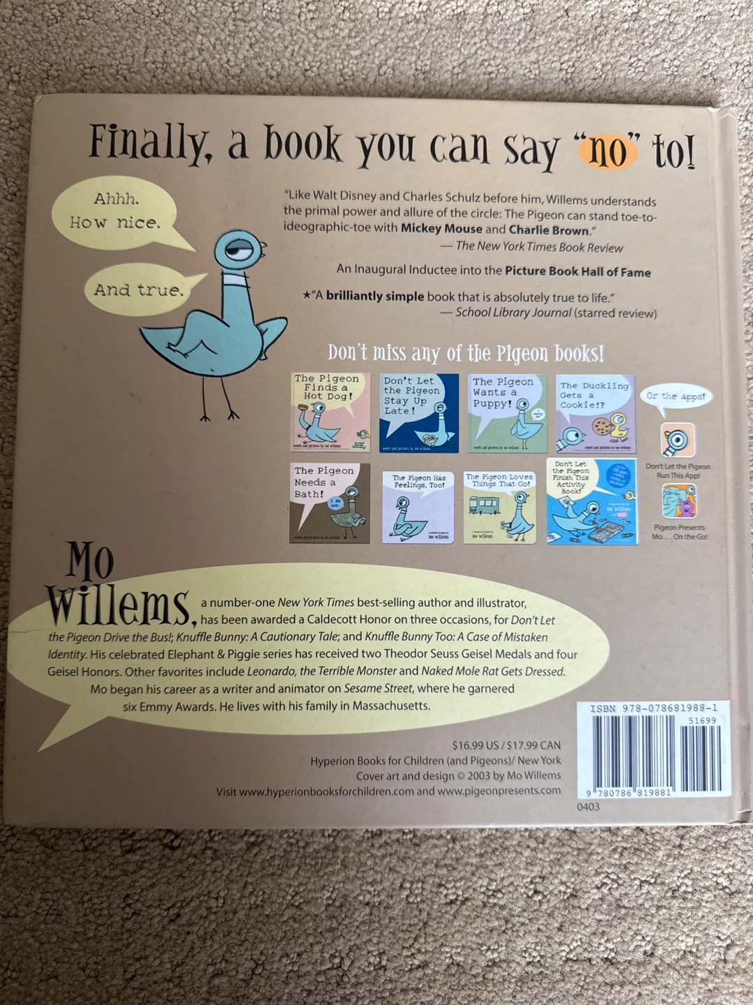 🥕Don't Let the Pigeon Drive the Bus! by Mo Willems - photo 2