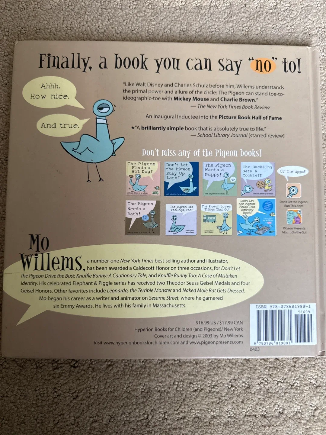 🥕Don't Let the Pigeon Drive the Bus! by Mo Willems image indicator(2)