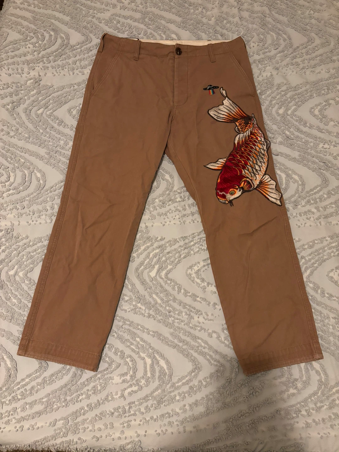Gucci Koi Fish Cotton Pants