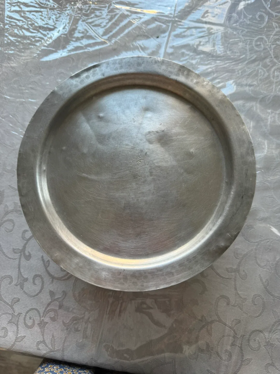 Vintage Hammered Aluminum Cooking Pot with Lid