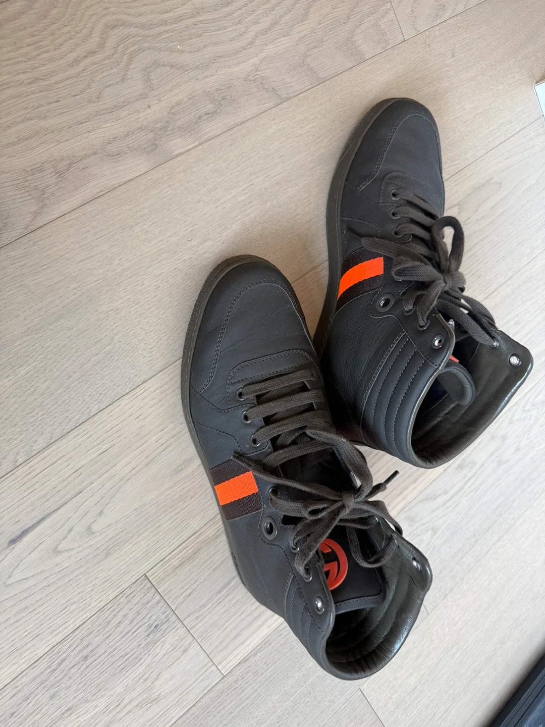 Gucci Leather High-Top Sneakers image indicator(5)