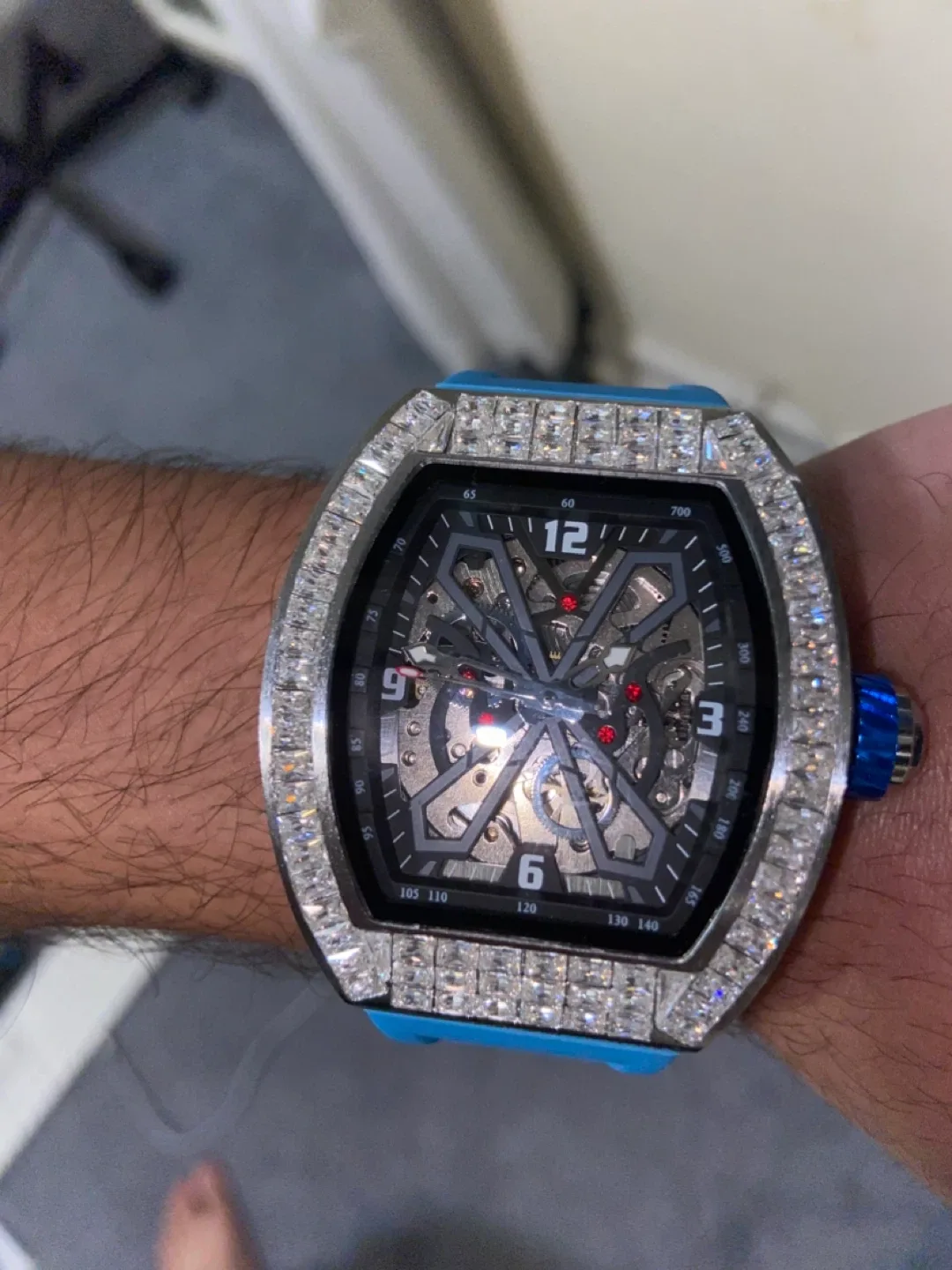 Men's Diamond Accented Watch, Blue Band image indicator(2)