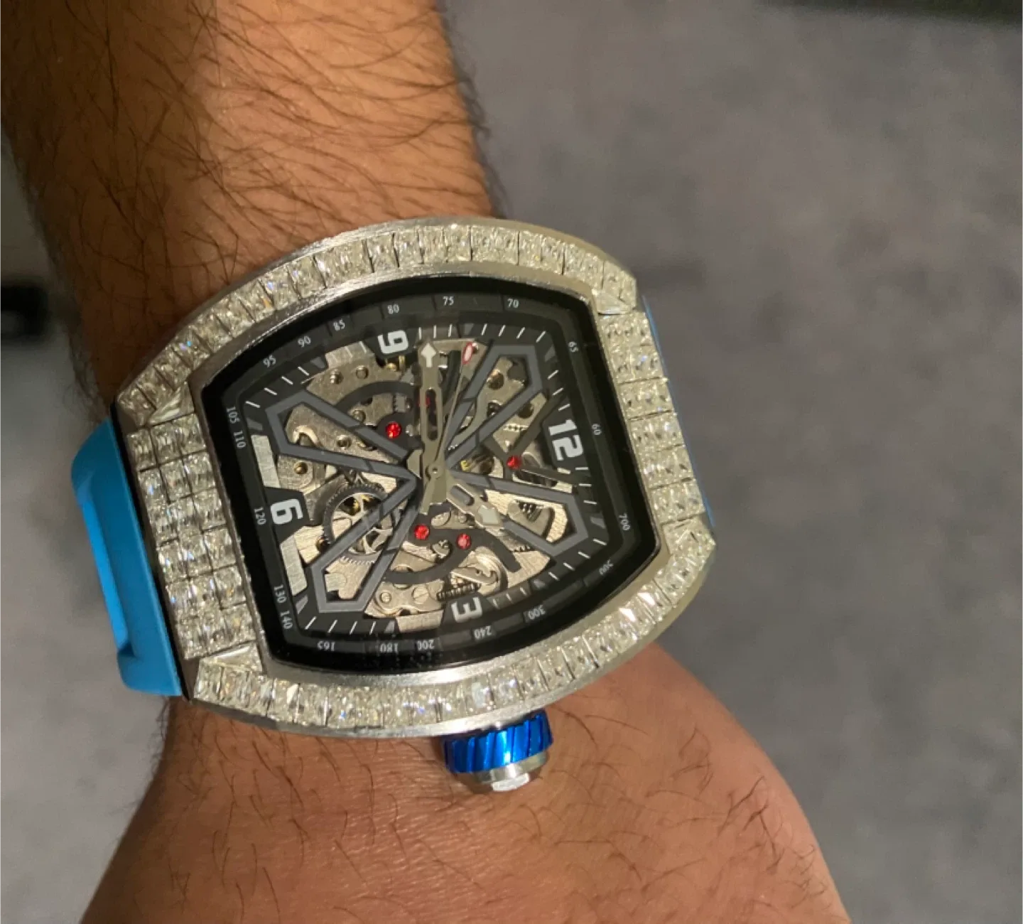 Men's Diamond Accented Watch, Blue Band image indicator(3)