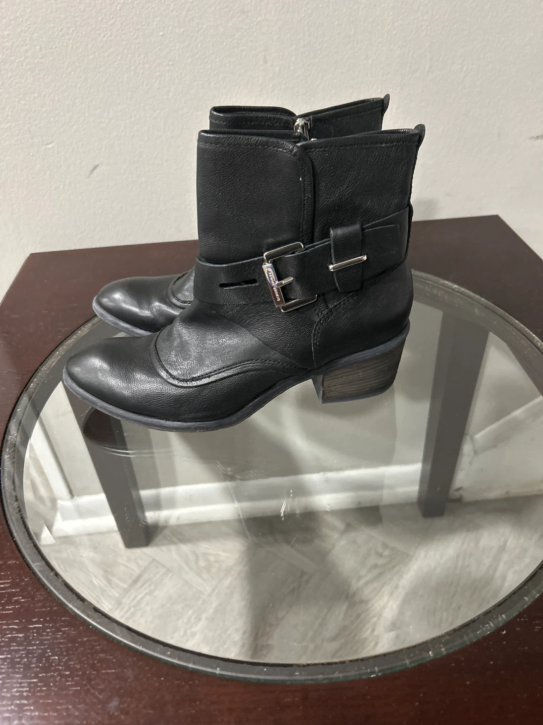 Like New Donald j Pliner black biker boots size 8 1/2 M - photo 3