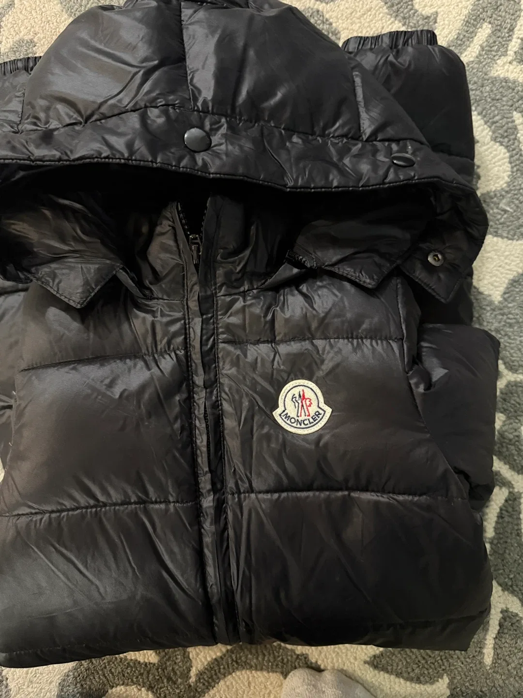 Moncler Black Padded Snowsuit Size 100 image indicator(8)