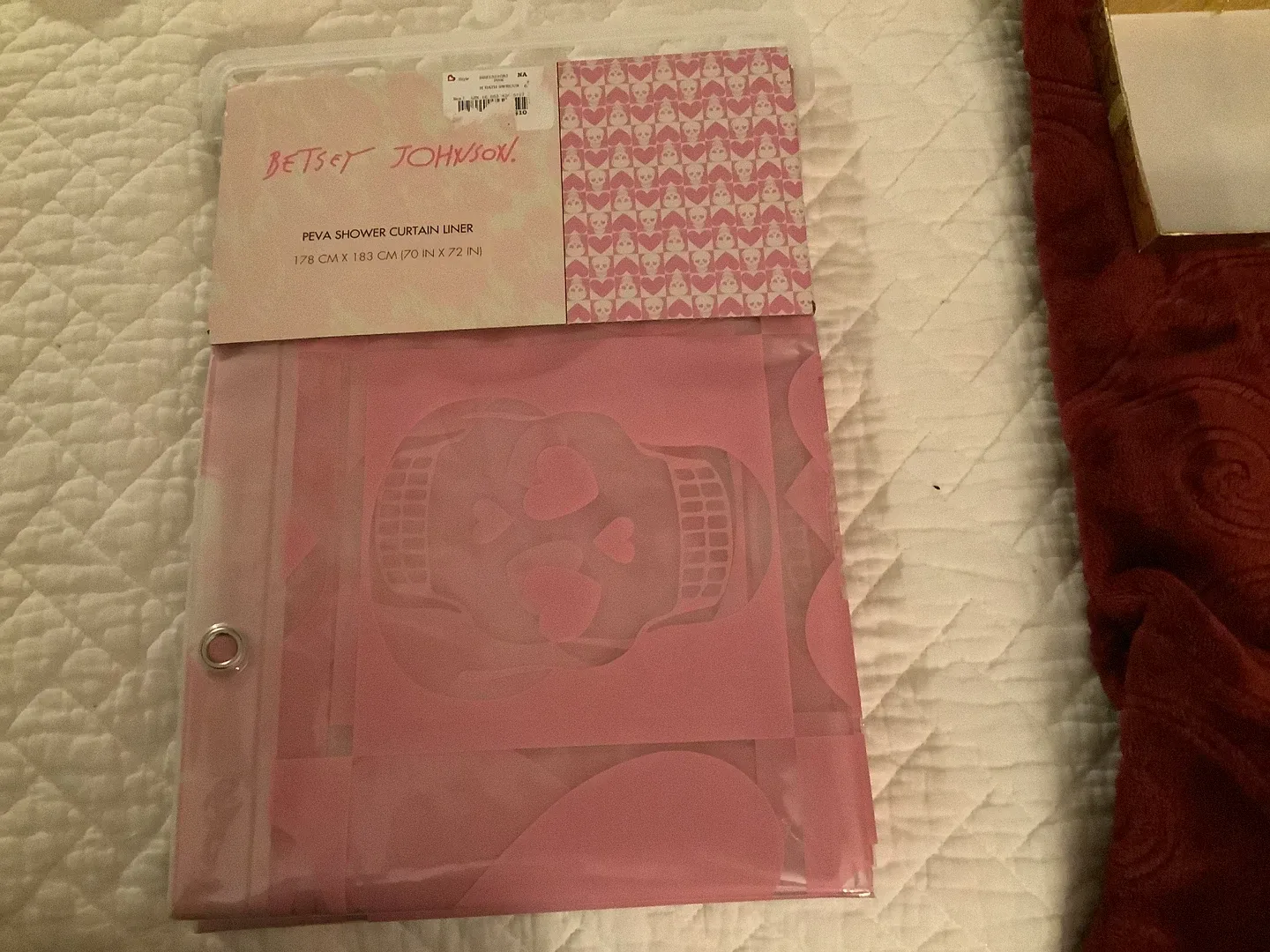 Betsey Johnson PEVA Shower Curtain Liner (70x72 in)