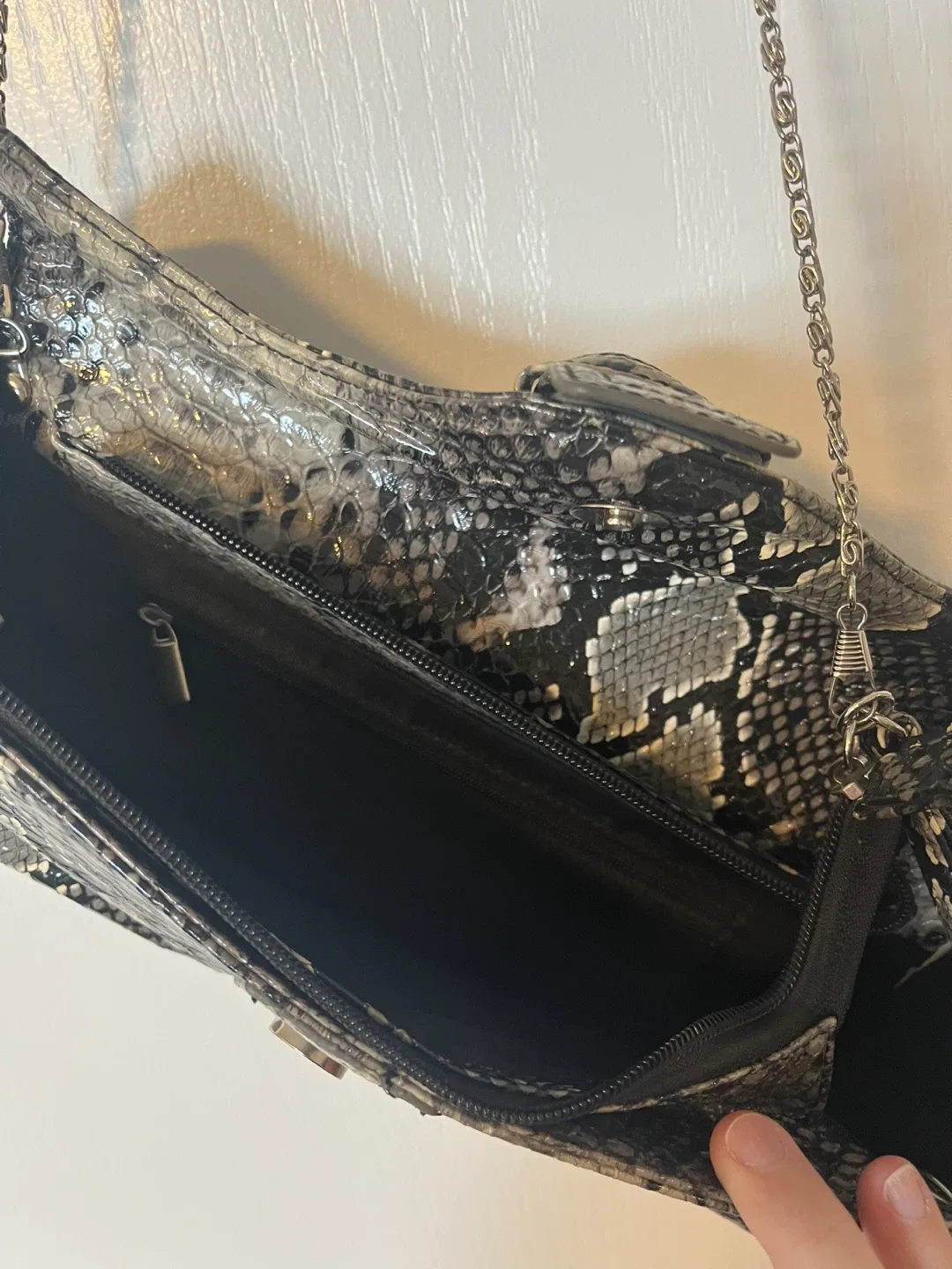 Nine West Snakeskin Print Chain Bag image indicator(2)