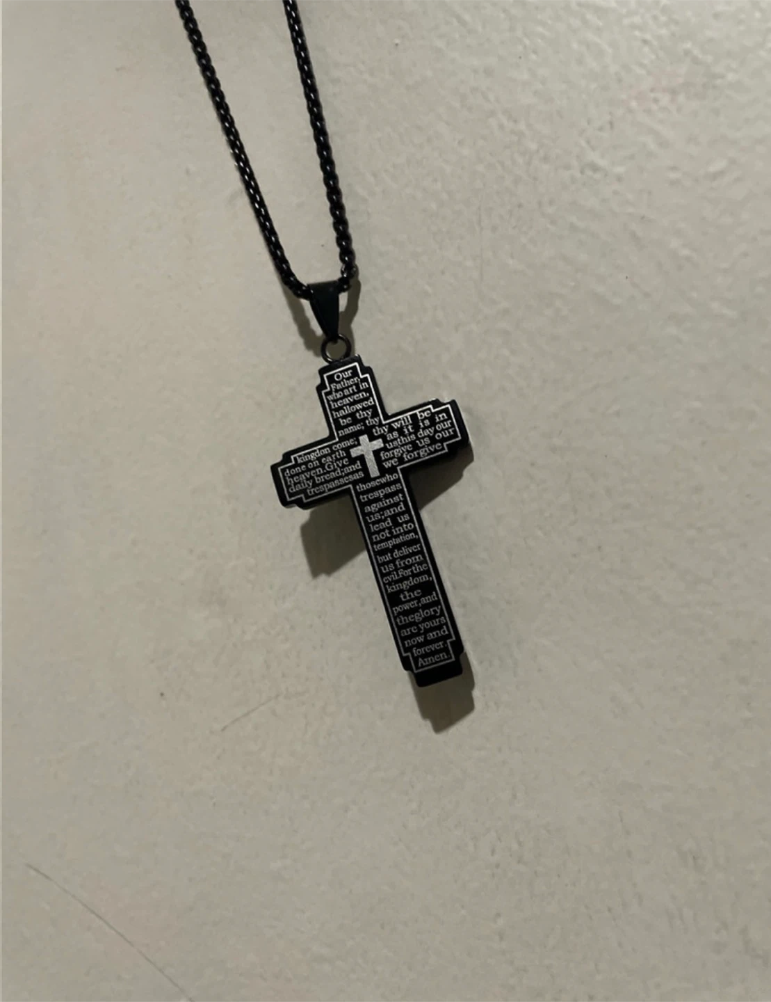 Black Cross Pendant Necklace - photo 2