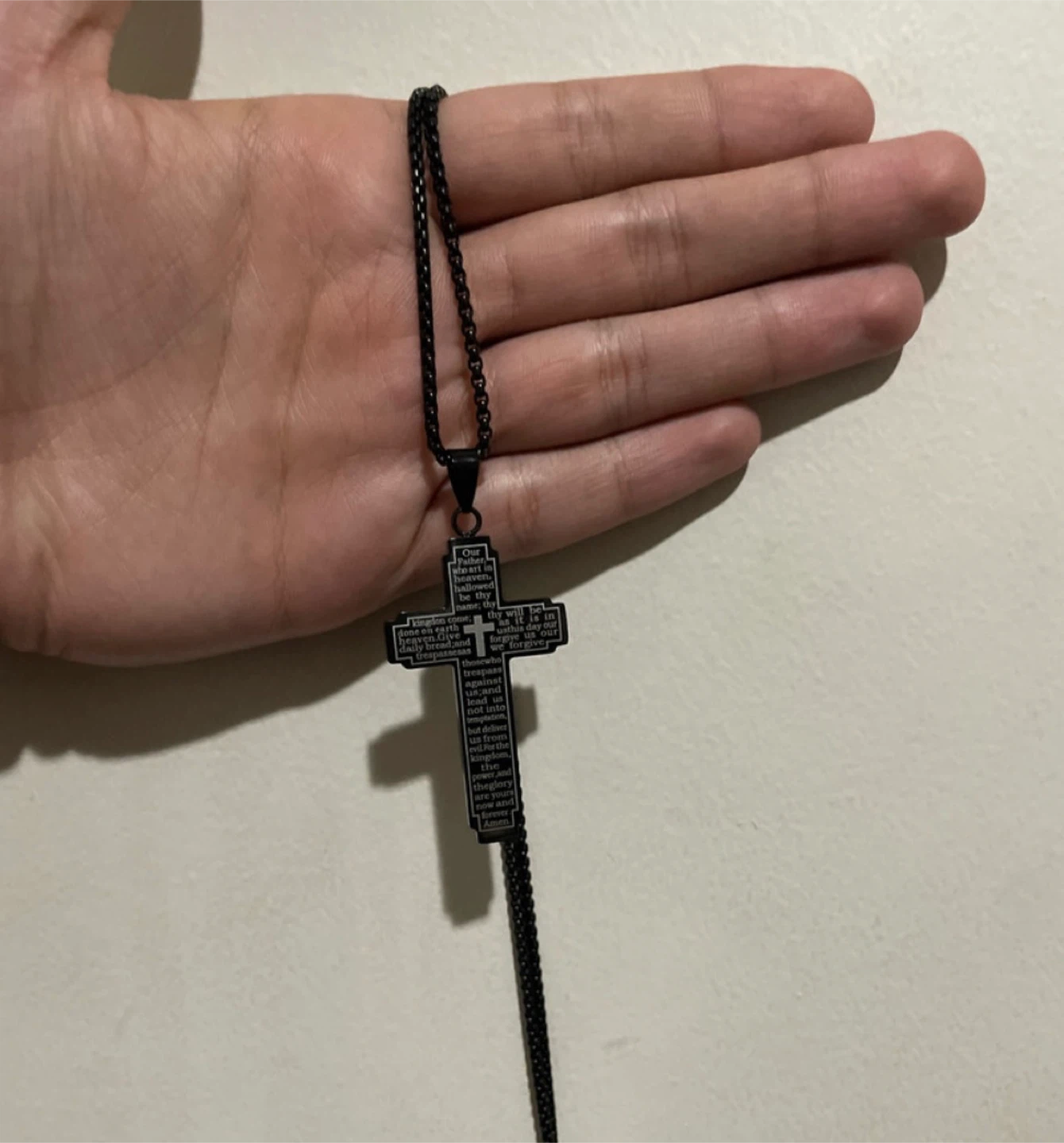 Black Cross Pendant Necklace - photo 3