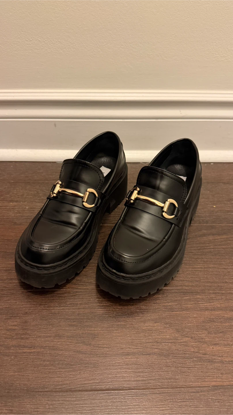 Black Platform Loafers - photo 2