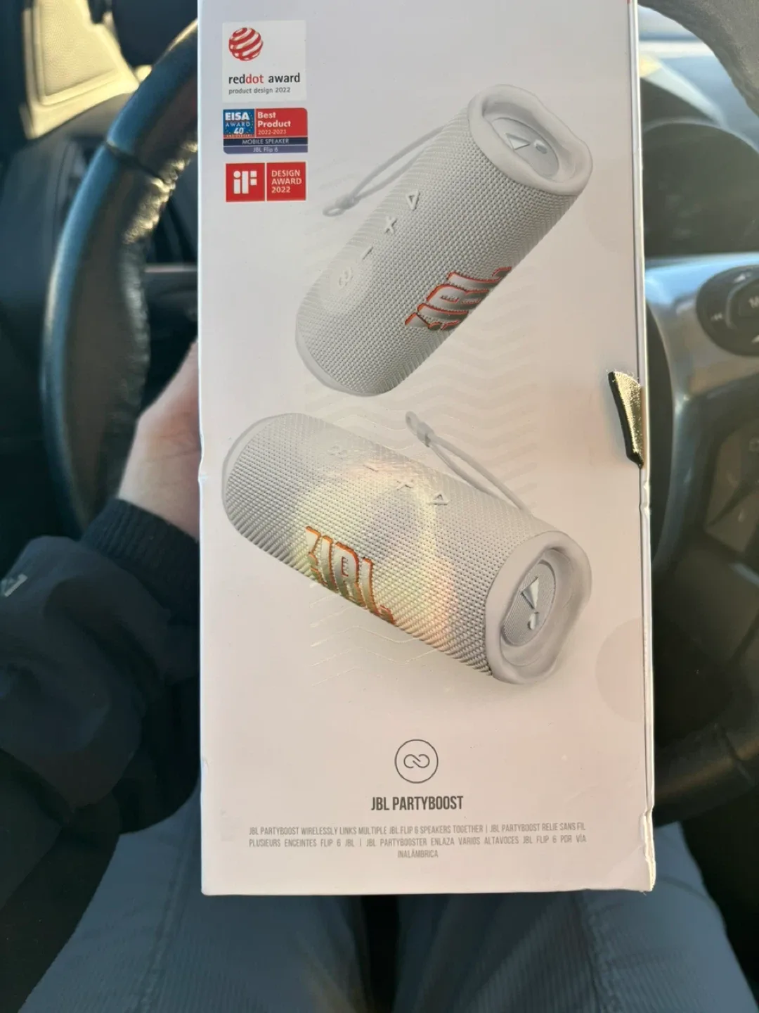 New JBL Flip 6 White Bluetooth Speaker image indicator(2)
