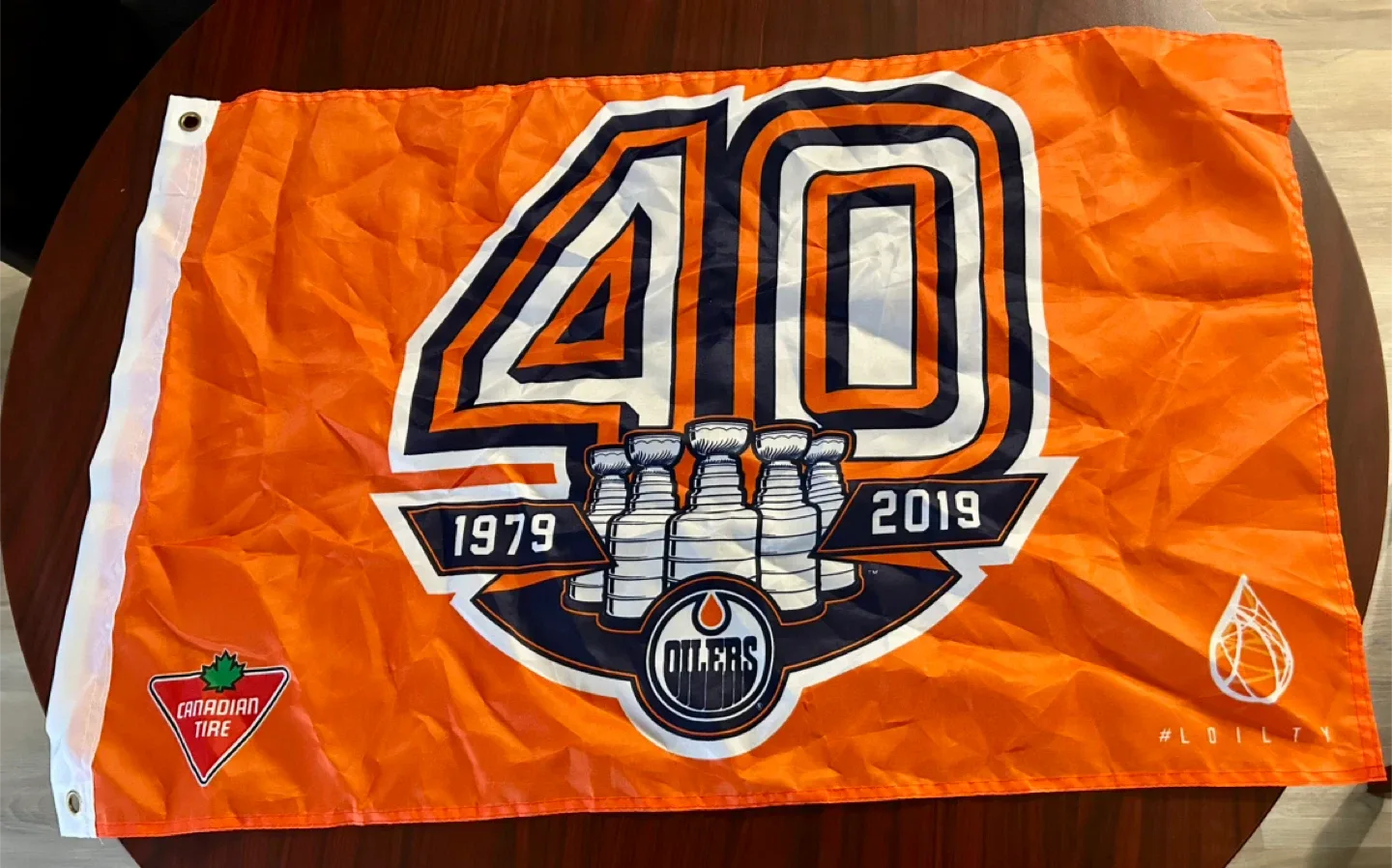 Edmonton Oilers 40th Anniversary Flag - Like New!