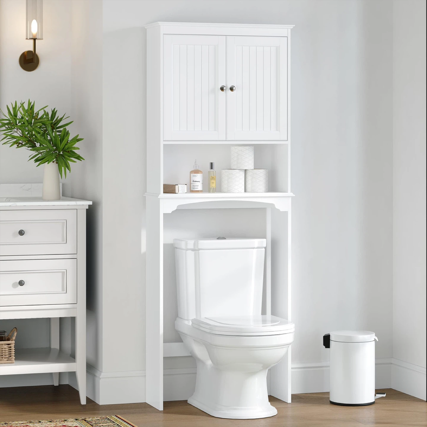 White Over-the-Toilet Bathroom Cabinet - New!
