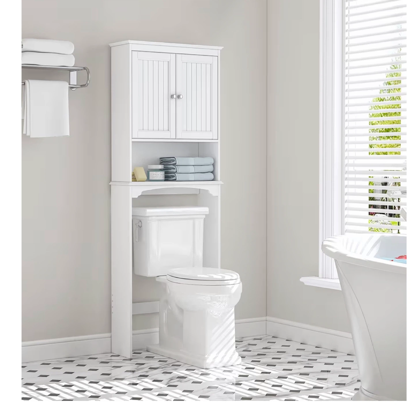 White Over-the-Toilet Bathroom Cabinet - New! - photo 3