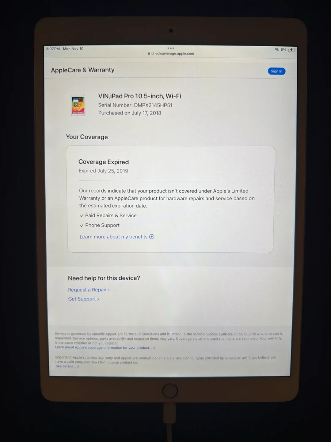 Apple iPad 10.5-inch image indicator(3)