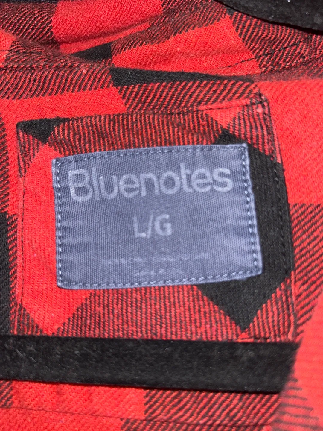 🥕Bluenotes Red & Black Plaid Flannel - L/G image indicator(2)