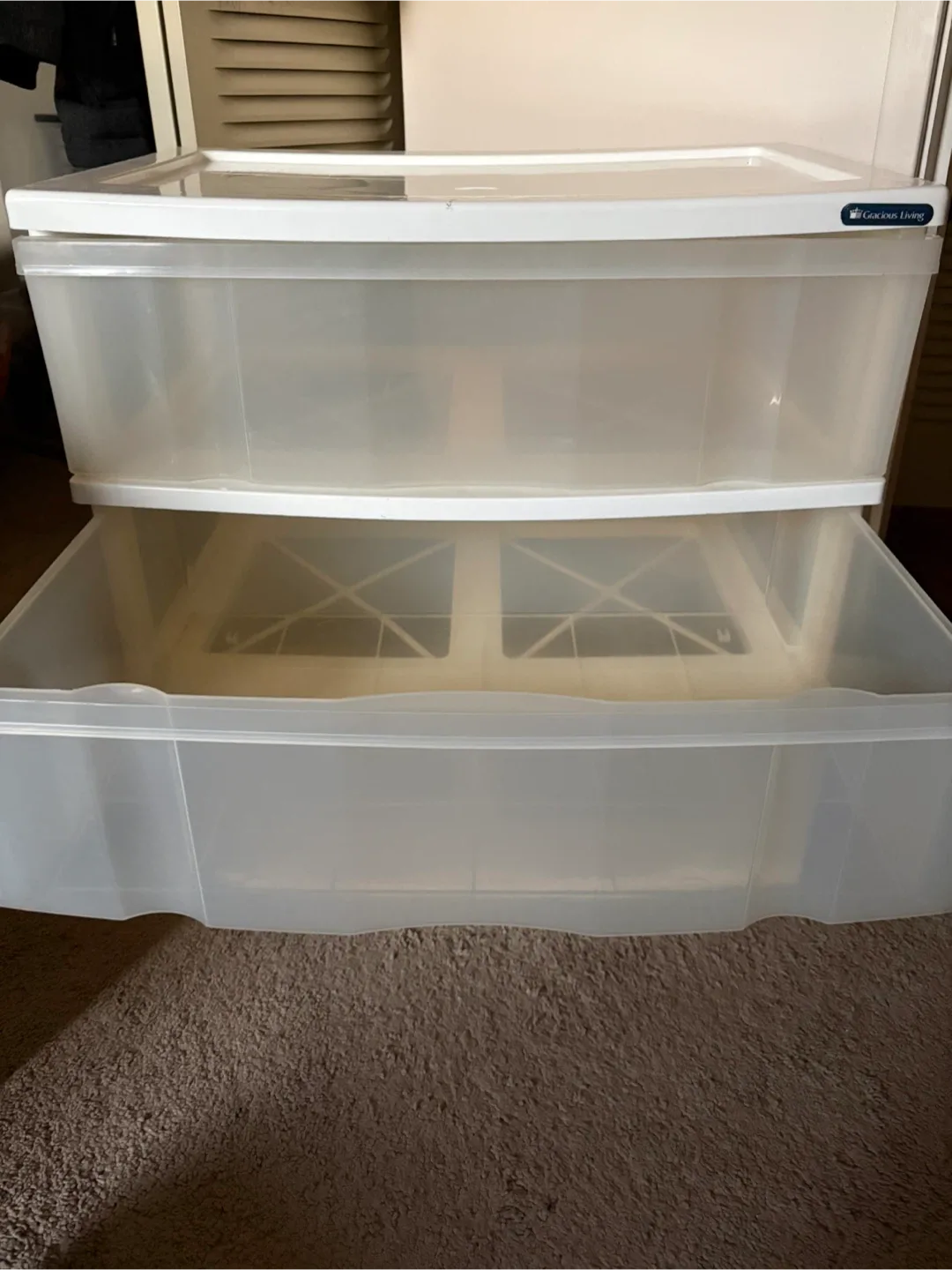 🥕Clear Plastic Storage Bins/Dresser image indicator(2)
