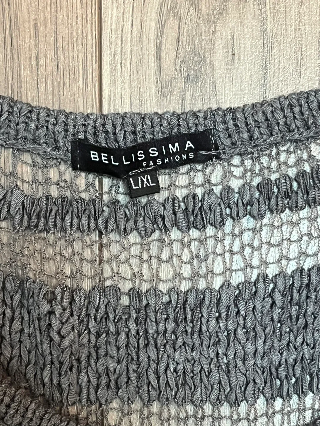 Bellissima Fashions Grey Knit Top L/XL image indicator(4)