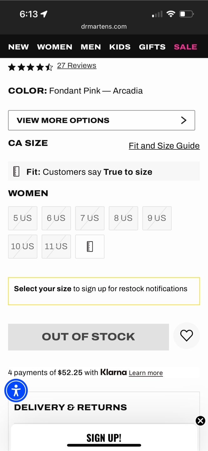 Dr. Martens Jadon Max Boot - Fondant Pink, Size US 8 - photo 2