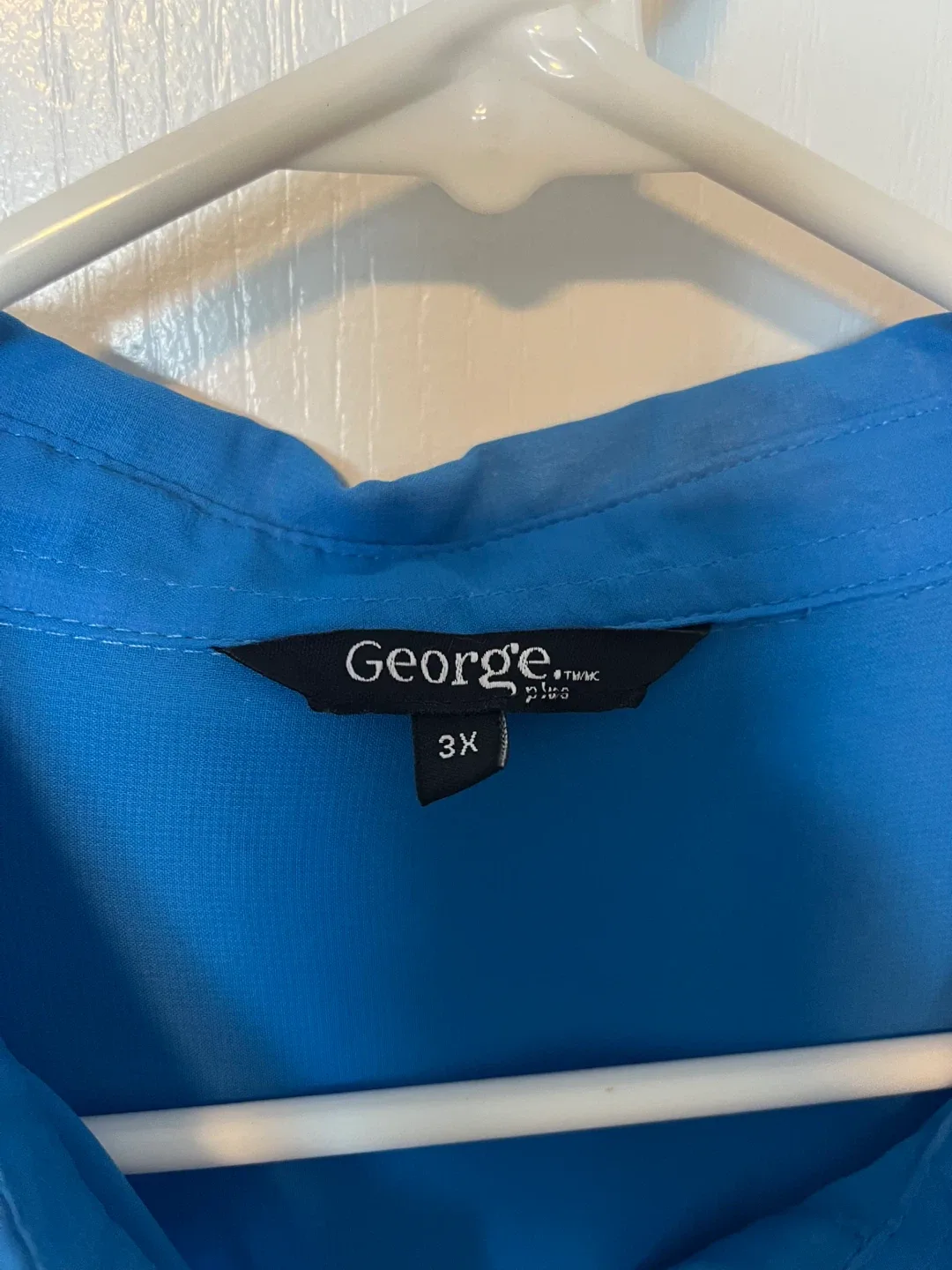 George Plus Size 3X Blue Blouse image indicator(2)
