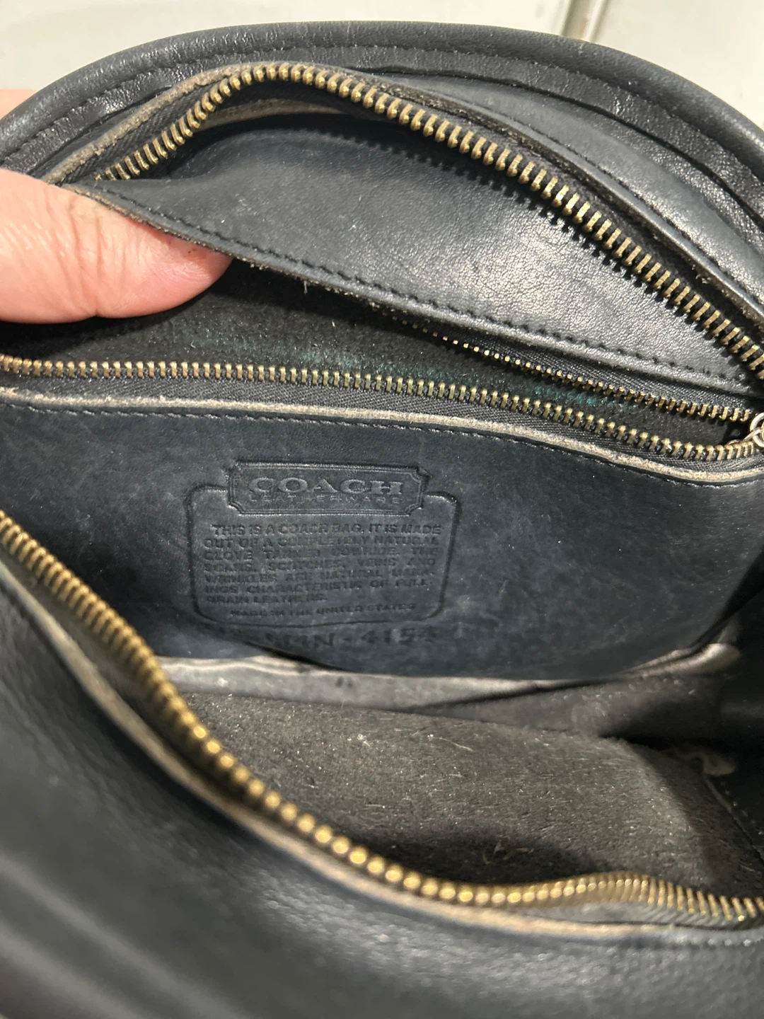 Vintage coach black leather purse - photo 3