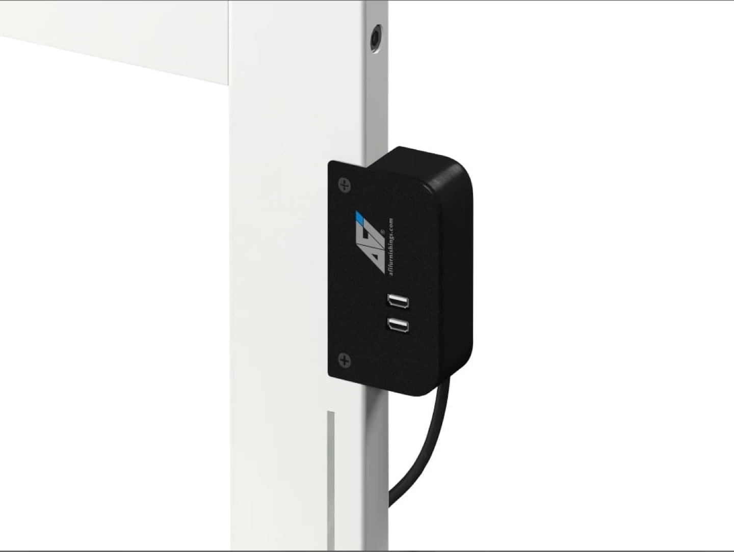 White Panel Bed Frame with USB Charger - photo 5