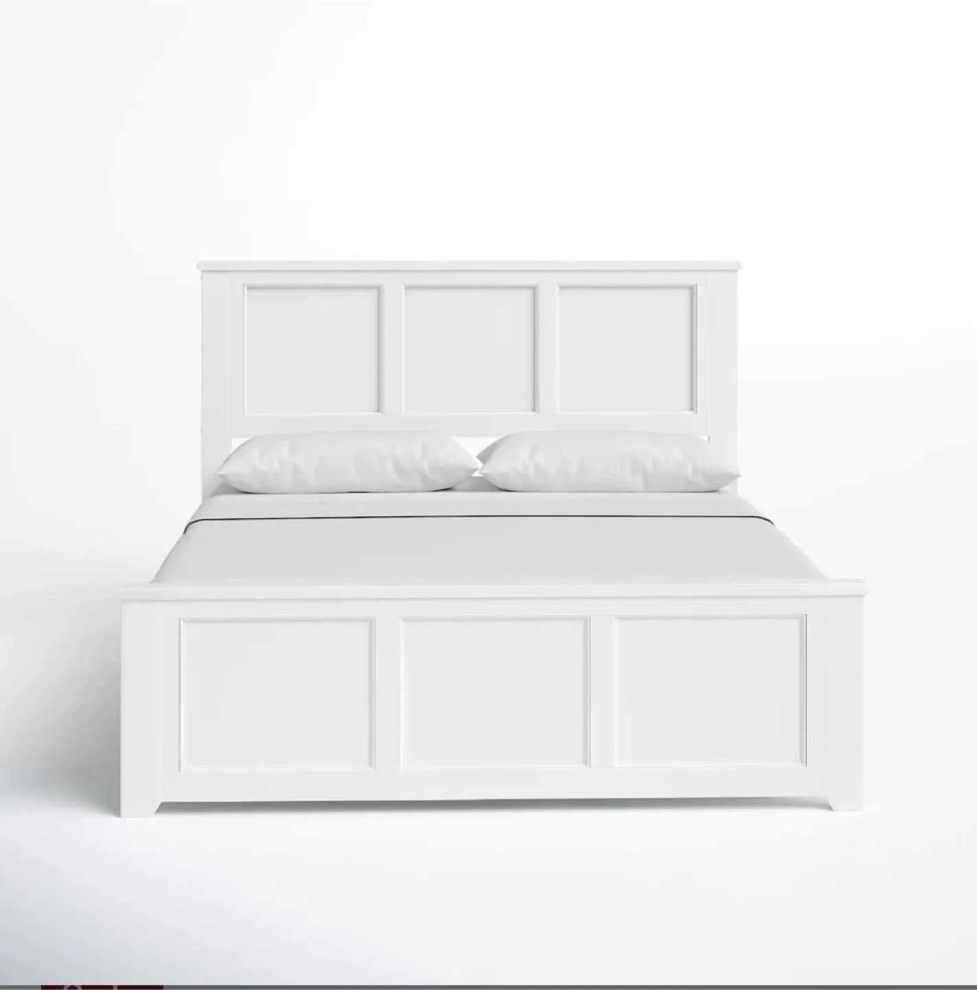 White Panel Bed Frame with USB Charger image indicator(6)