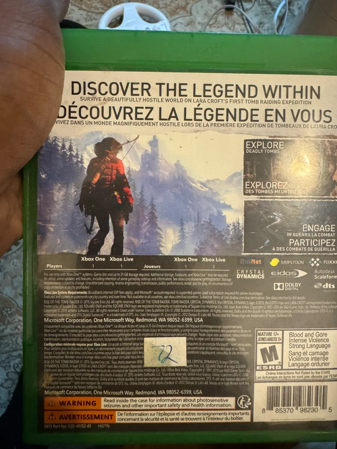 Rise of the Tomb Raider - Xbox One Game