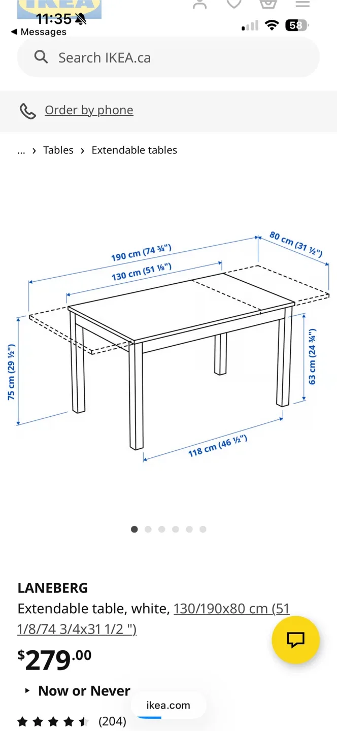 White Extendable Dining Table image indicator(6)